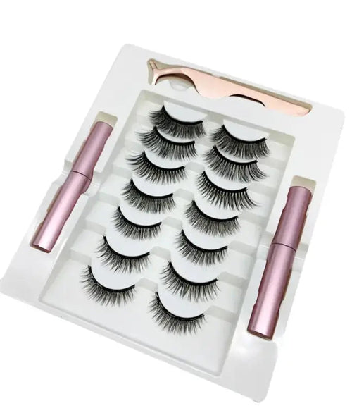 7 Various Size Magnetic Lashes with 2 Eyeliners & 1 Lash Applicator